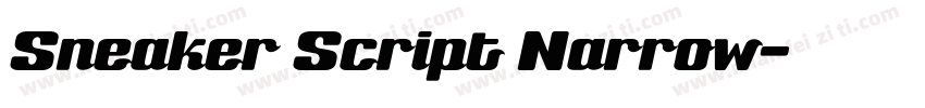 Sneaker Script Narrow字体转换